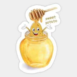 Funny sweet potato Sticker